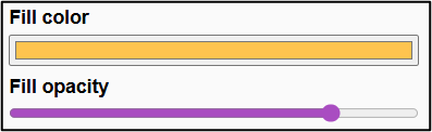 A subset of the edit attributes panel, showing how to editing the fill of sketches.