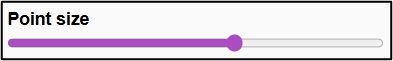A subset of the edit attributes panel, showing how to edit the size of points.