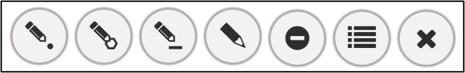 The sketch tools, which appear in the top left of the map after opening the sketch tools.